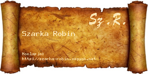 Szarka Robin névjegykártya